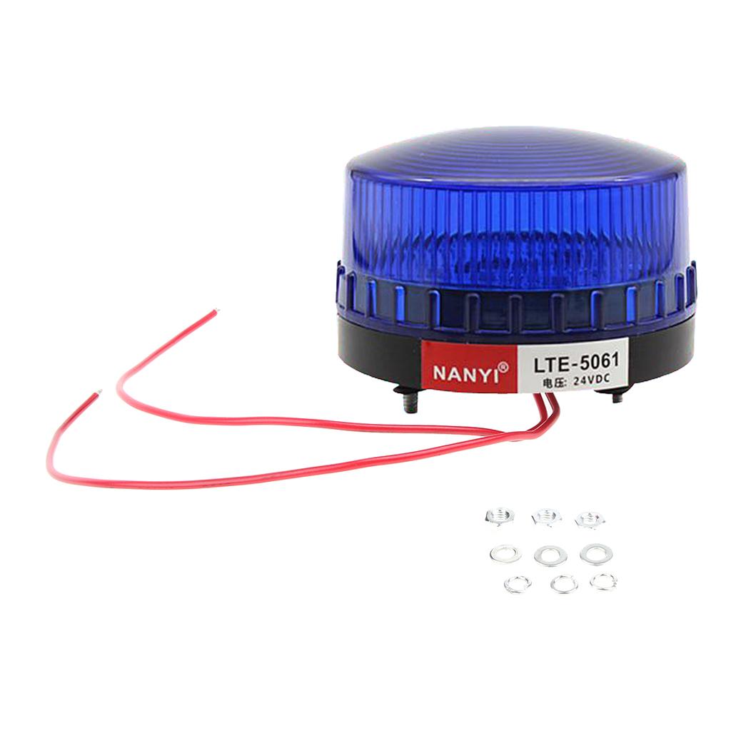 Emergency LED Beacon Blue Flashing Strobe Signal Warning Light Lamp, DC24V