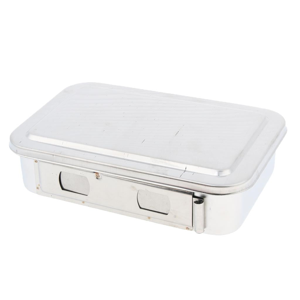 Instrument Box w/ Lid Stainless Steel 201 6Inch with Holes