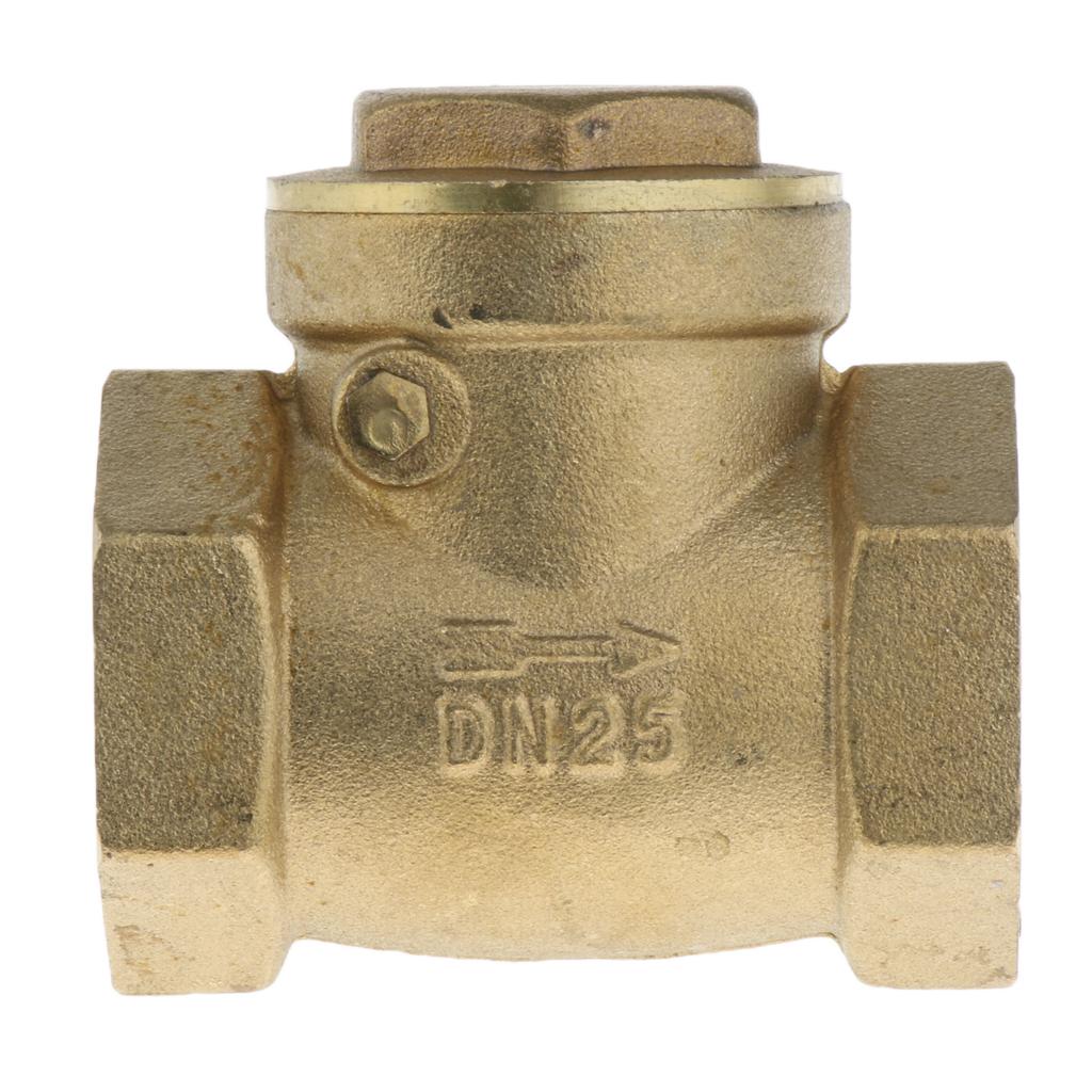 Horizontal Female Thread Brass Single Way Check Valve DN25-1 inch