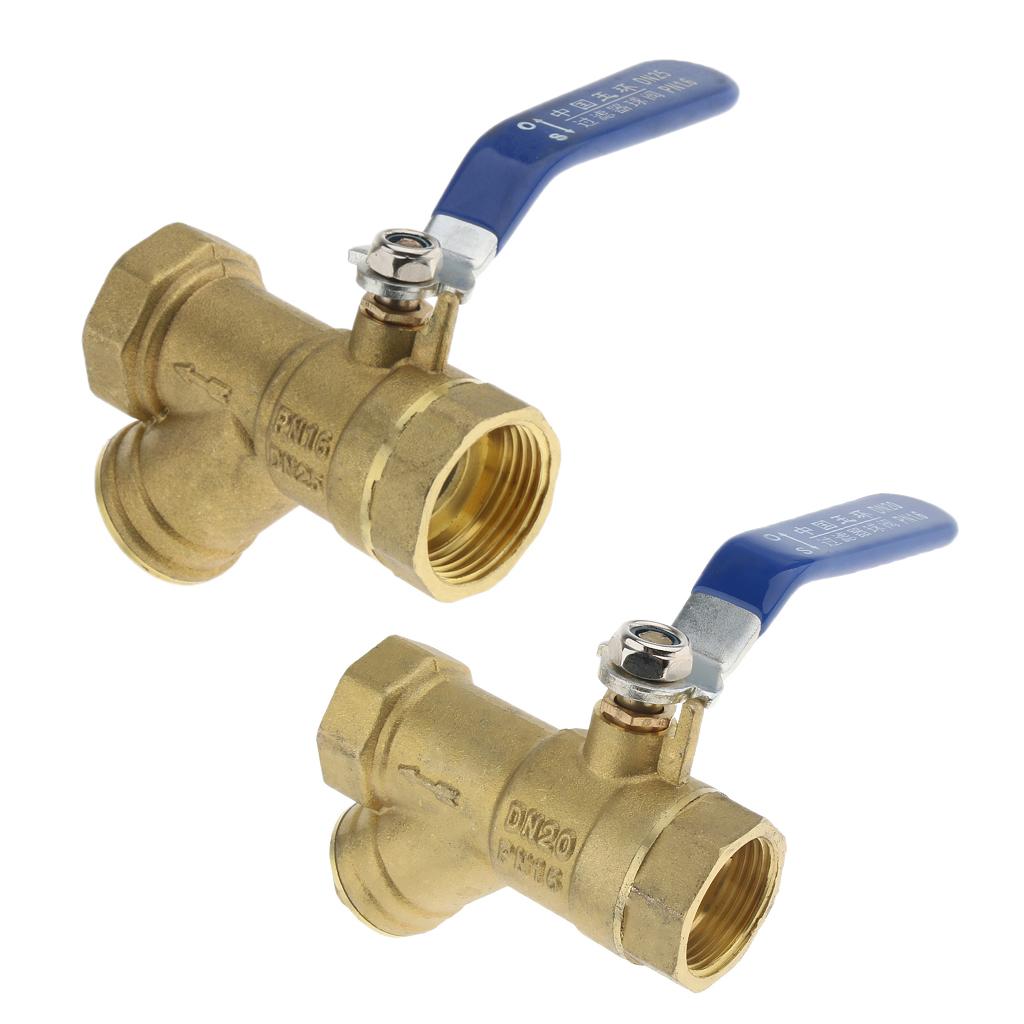 3/4" Brass Ball Valve Shut Off Female Thread with Filter Strainer DN20