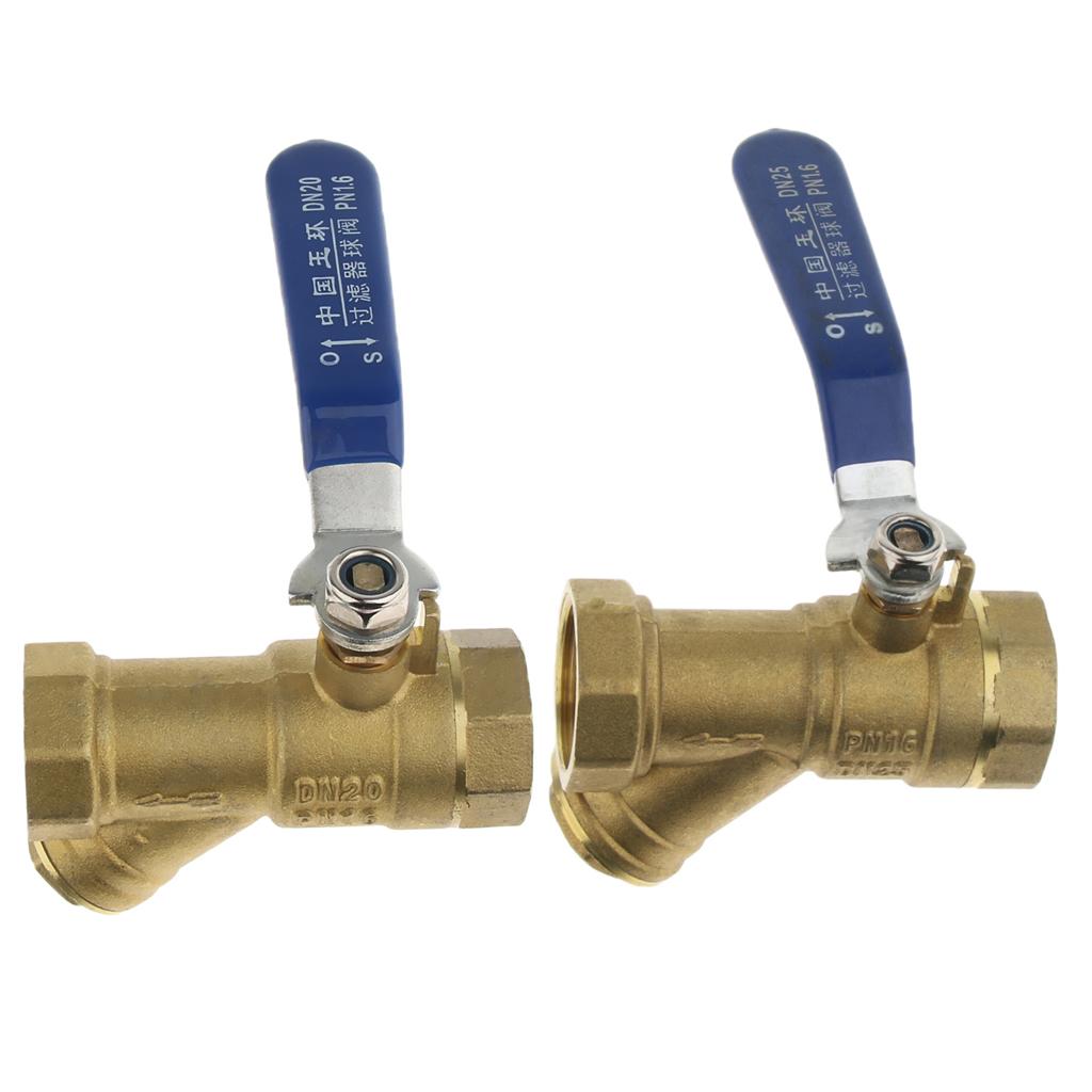 3/4" Brass Ball Valve Shut Off Female Thread with Filter Strainer DN20