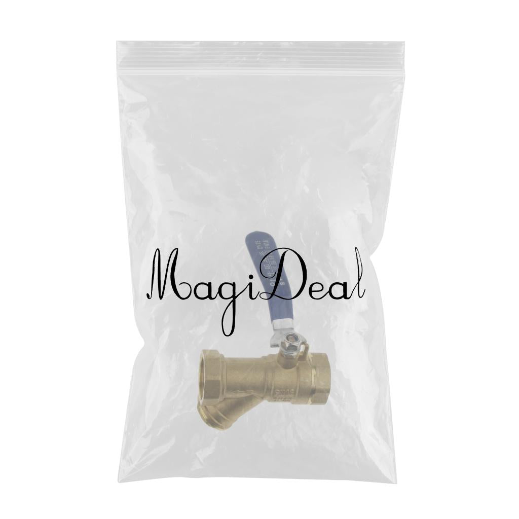 1" Brass Ball Valve Shut Off Female Thread with Filter Strainer DN25