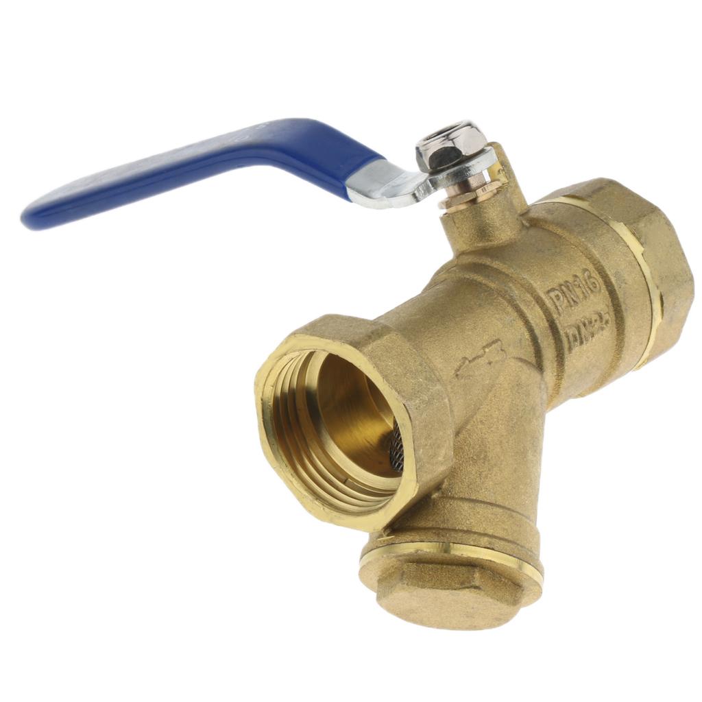 1" Brass Ball Valve Shut Off Female Thread with Filter Strainer DN25