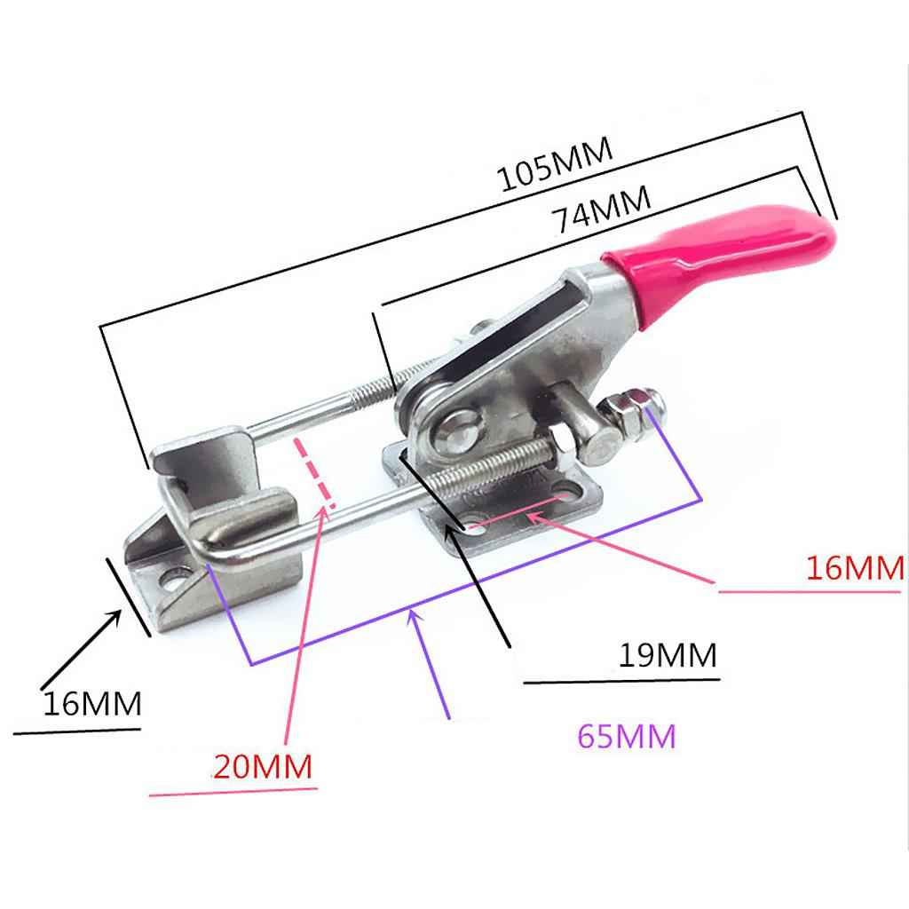 GH-40323 SS Quick Release Latch Type Toggle Clamp, 170kg Holding Capacity