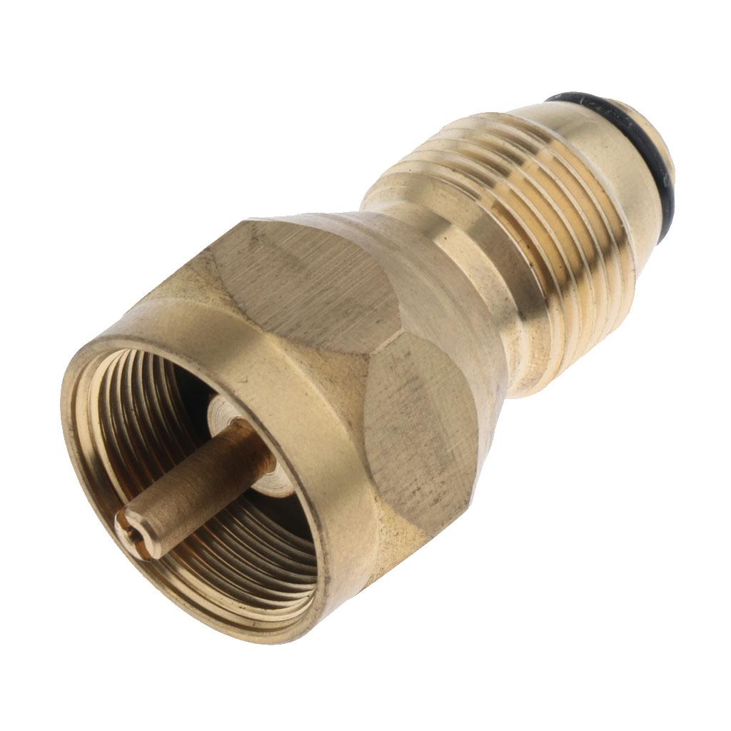 1 Pack Propane Refill Adapter Lp Gas Cylinder Tank Coupler Heater 1lb, Brass