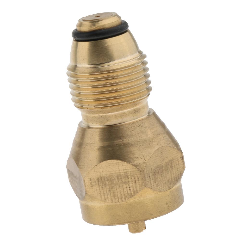 1 Pack Propane Refill Adapter Lp Gas Cylinder Tank Coupler Heater 1lb, Brass
