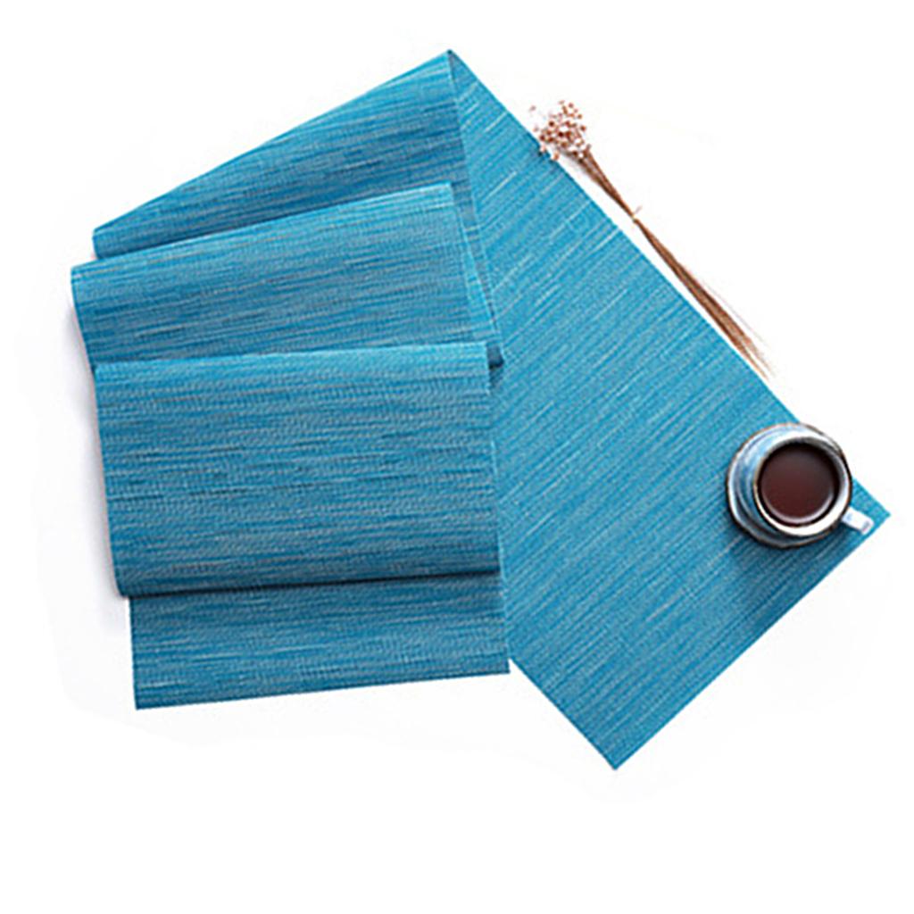 Rectangle Placemat Pad Table Coaster Bowl Mat Heat Resistant Blue