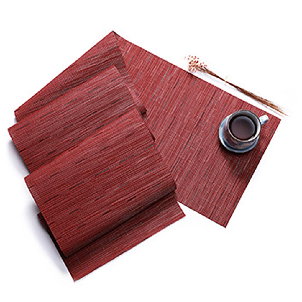 Rectangle Placemat Pad Table Coaster Bowl Mat Heat Resistant Red