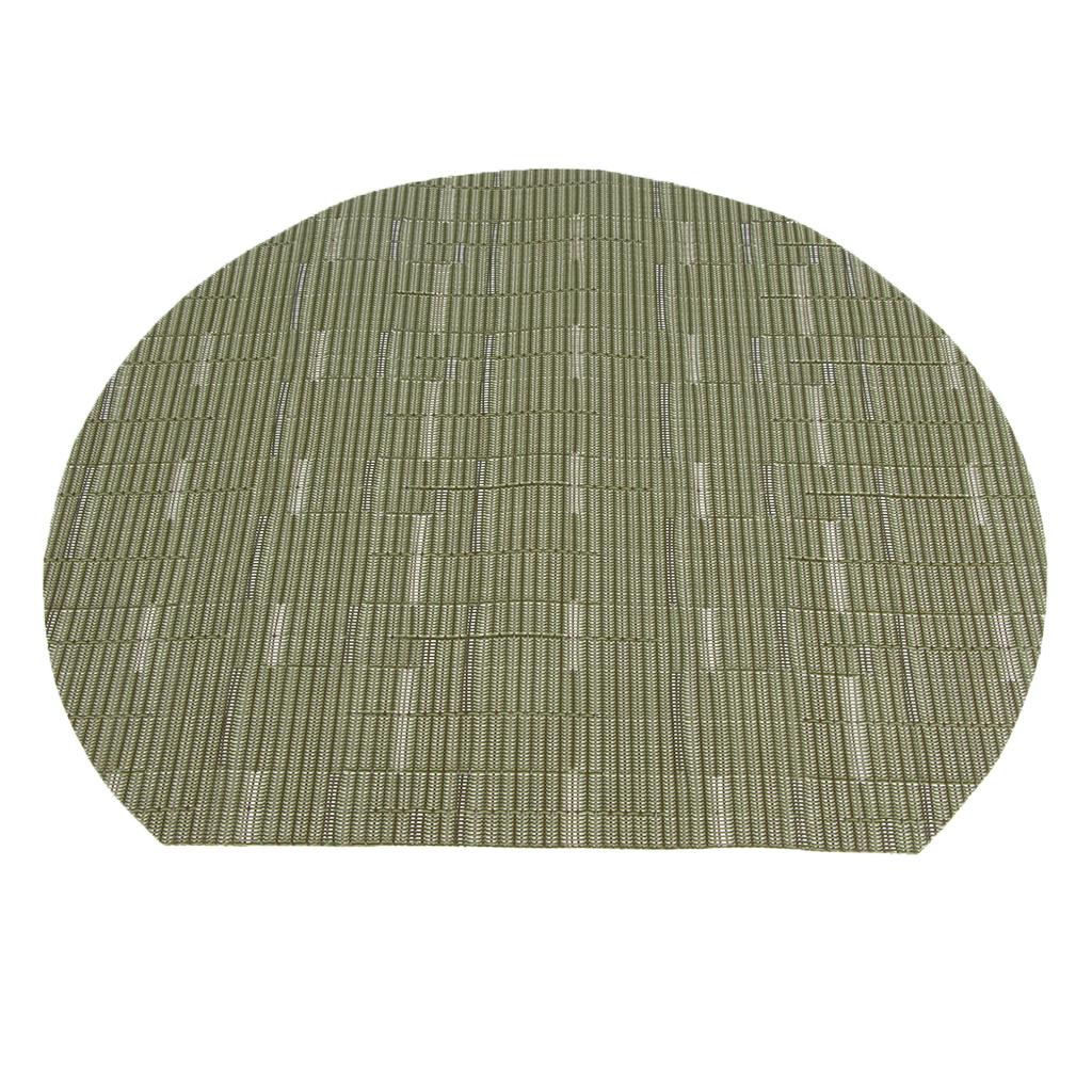 Semi-Circle Placemat Pad Table Coaster Bowl Mat Heat Resistant Green