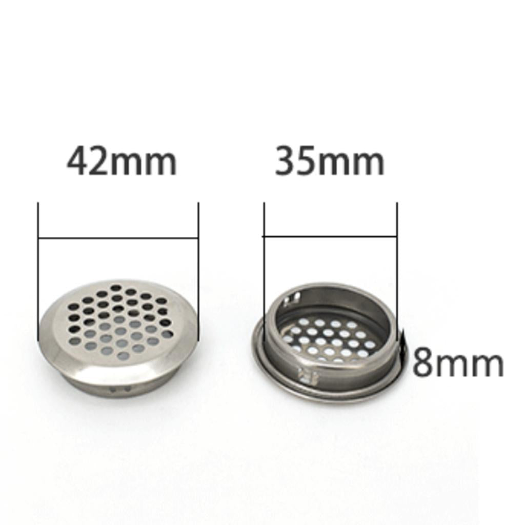 Cabinet Air Vents Cover Stainless Steel Round Vent Mesh Hole Louver 35mm