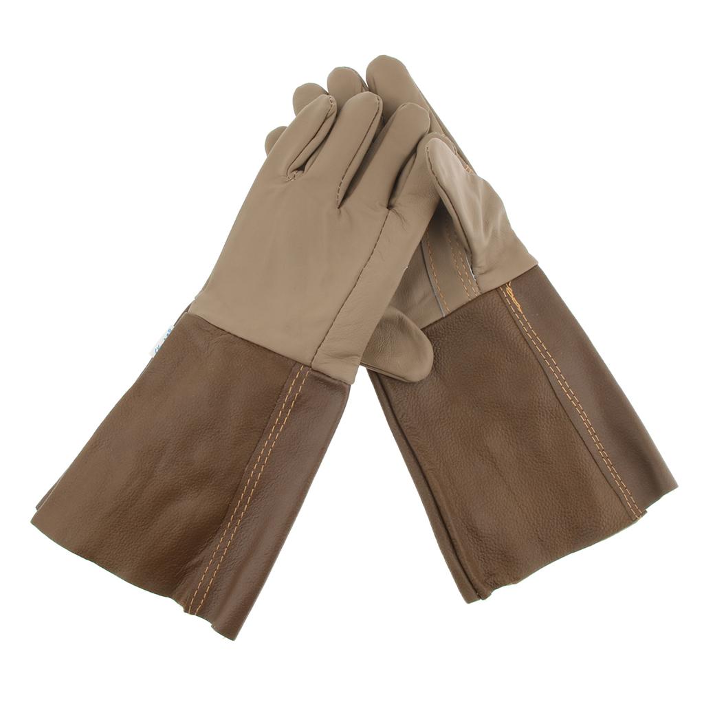 Leather Safety Work Gloves Welding Welder Protective Gloves Length 37cm