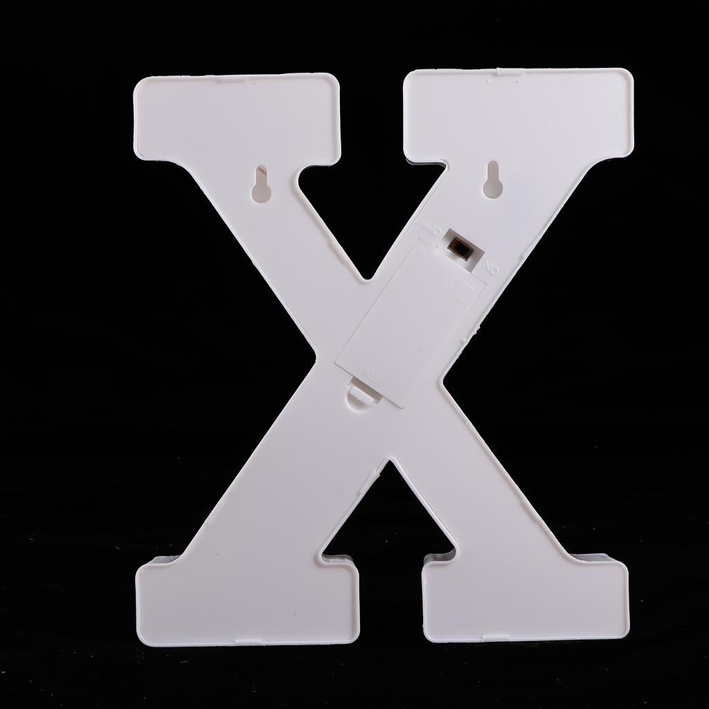 Remote Control Lightup LED Letter Alphabet Letter Festival Decorative Lamp X