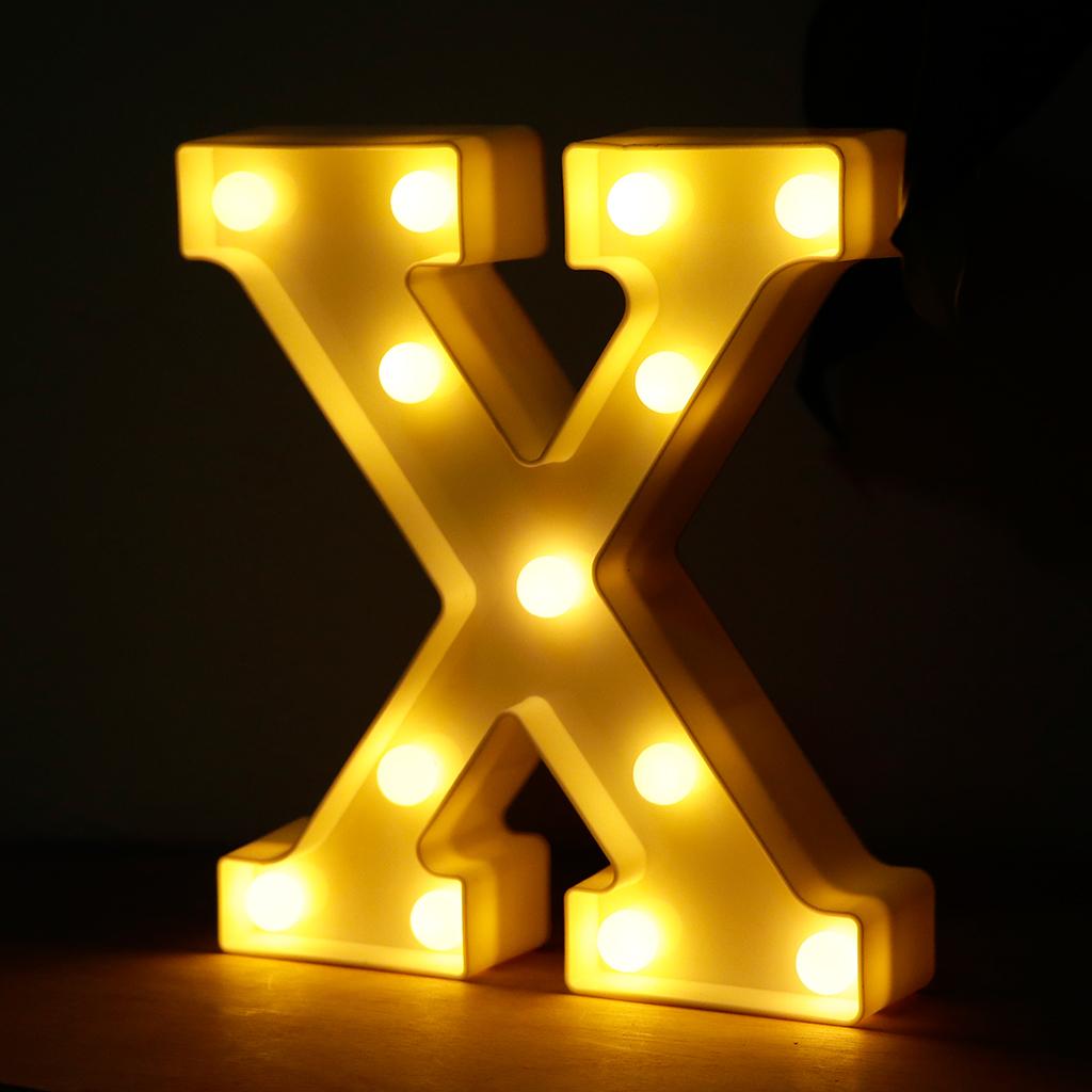 Remote Control Lightup LED Letter Alphabet Letter Festival Decorative Lamp X