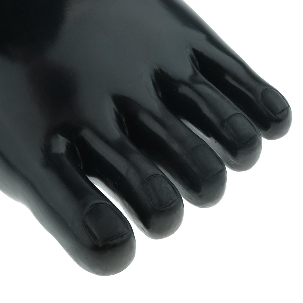 Plastic Foot Model Mannequin for Socks Shoes Anklet Display Black-Left