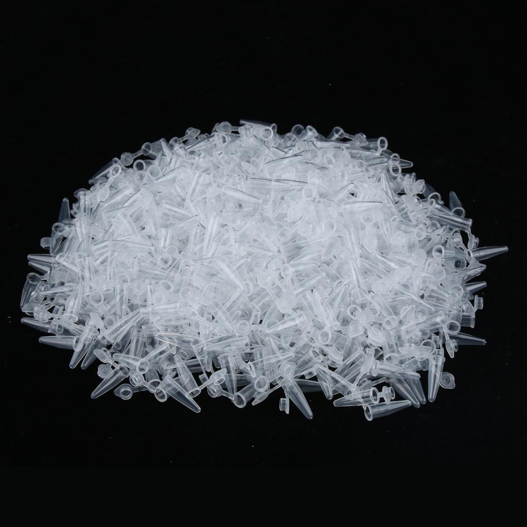 1000 Piece 0.2ml Clear Plastic Micro Centrifuge Test Tube Vial with Snap Cap