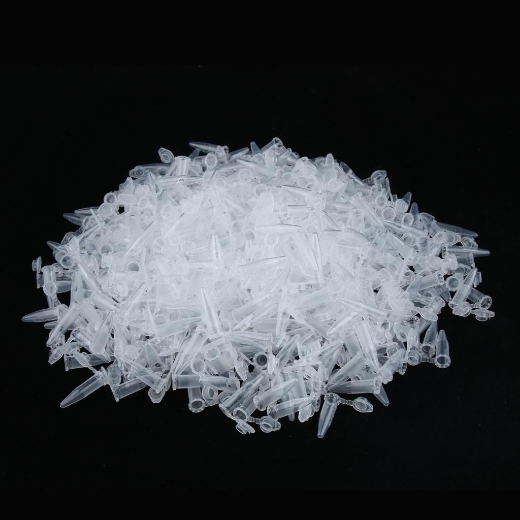 500 Pieces 1.5ml Graduated Micro Centrifuge Test Tube Vial with Snap Cap