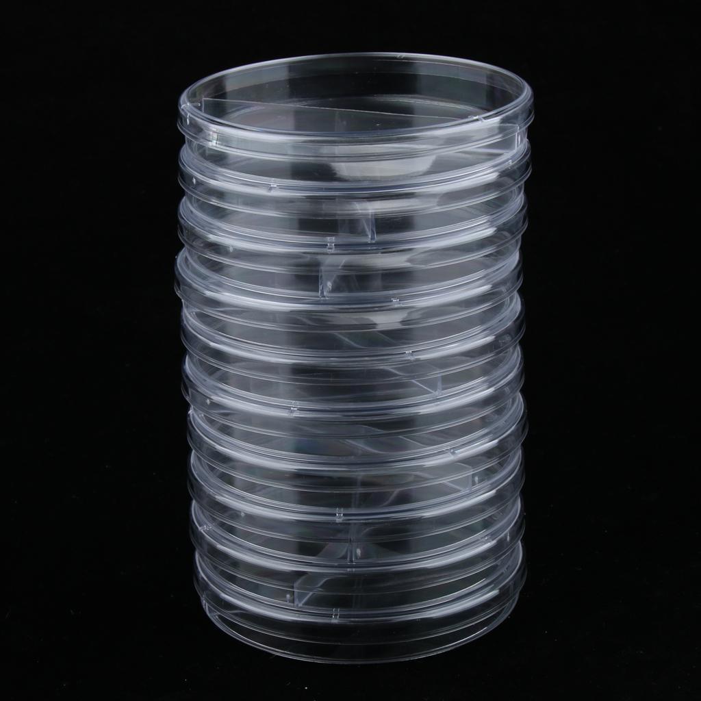 Lab Plastic Petri Dish Sterile Cell Tissue Culture Dish & Lid 90mm 2 Grids