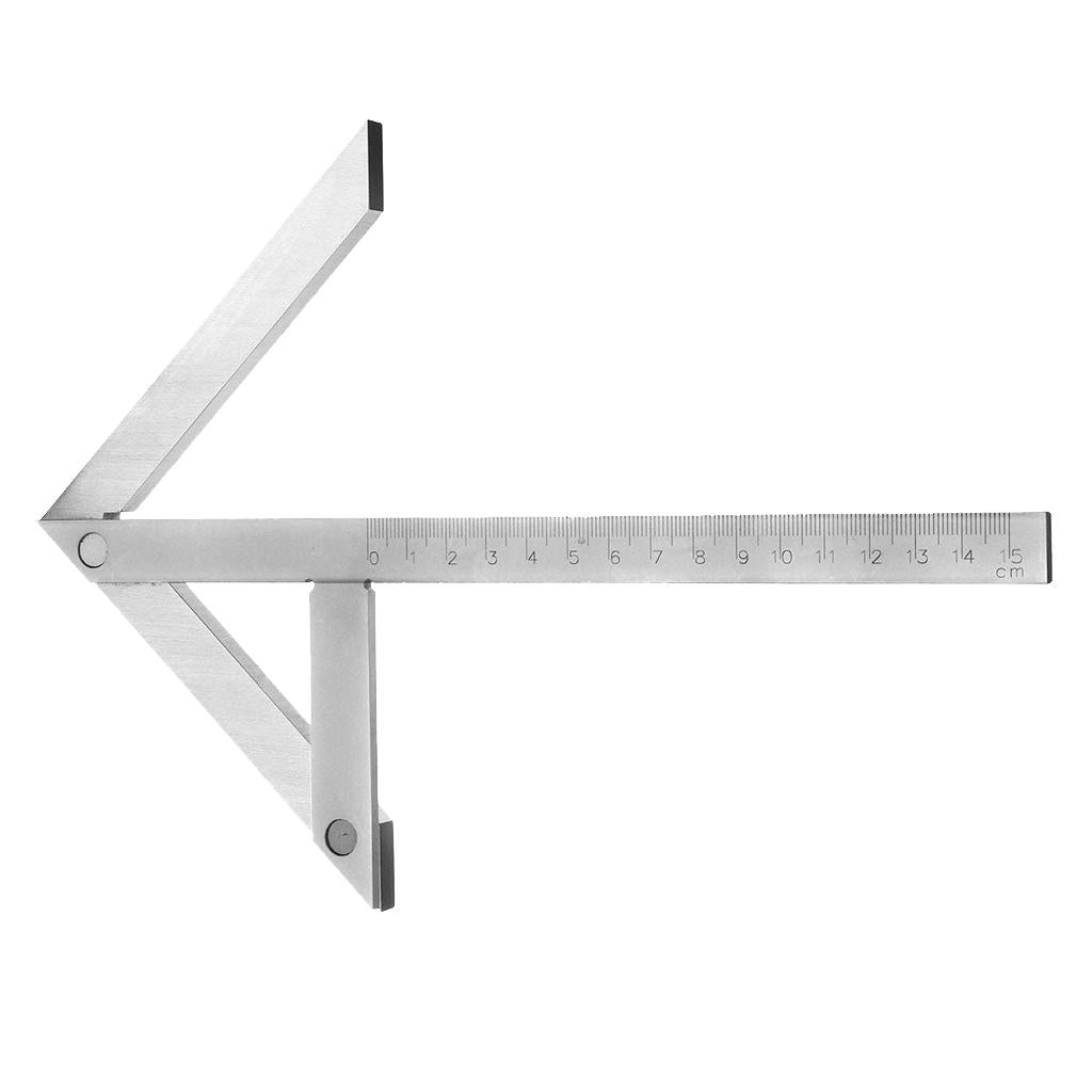 Steel Ruler Angle Measure Woodworking Gauge Inspection Gage 150x130mm