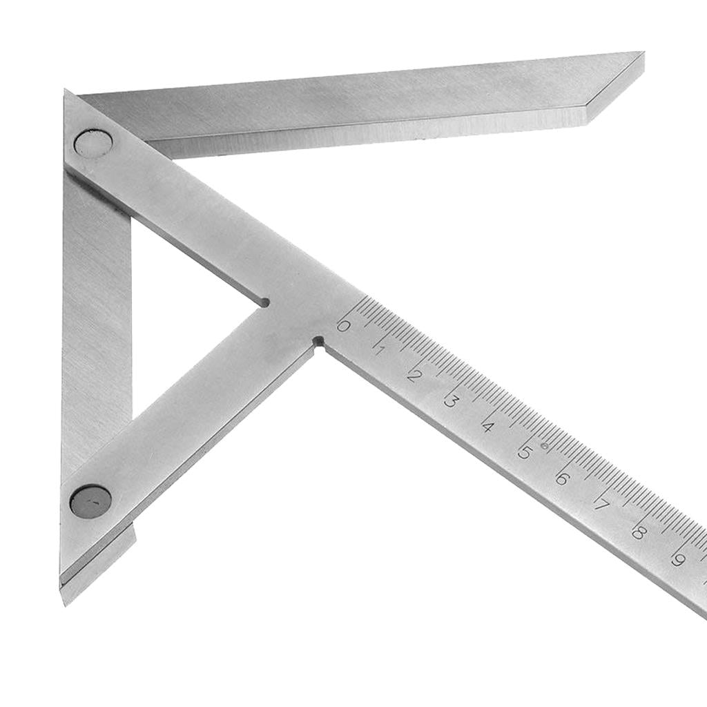 Steel Ruler Angle Measure Woodworking Gauge Inspection Gage 150x130mm