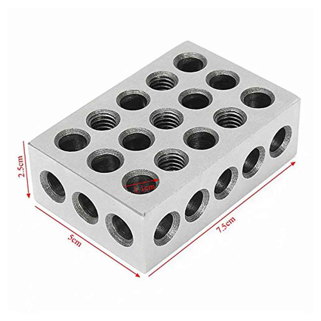 Pair 1-2-3 Block Set 0.0002 inch Precision Matched Milling Machinist 23 Holes