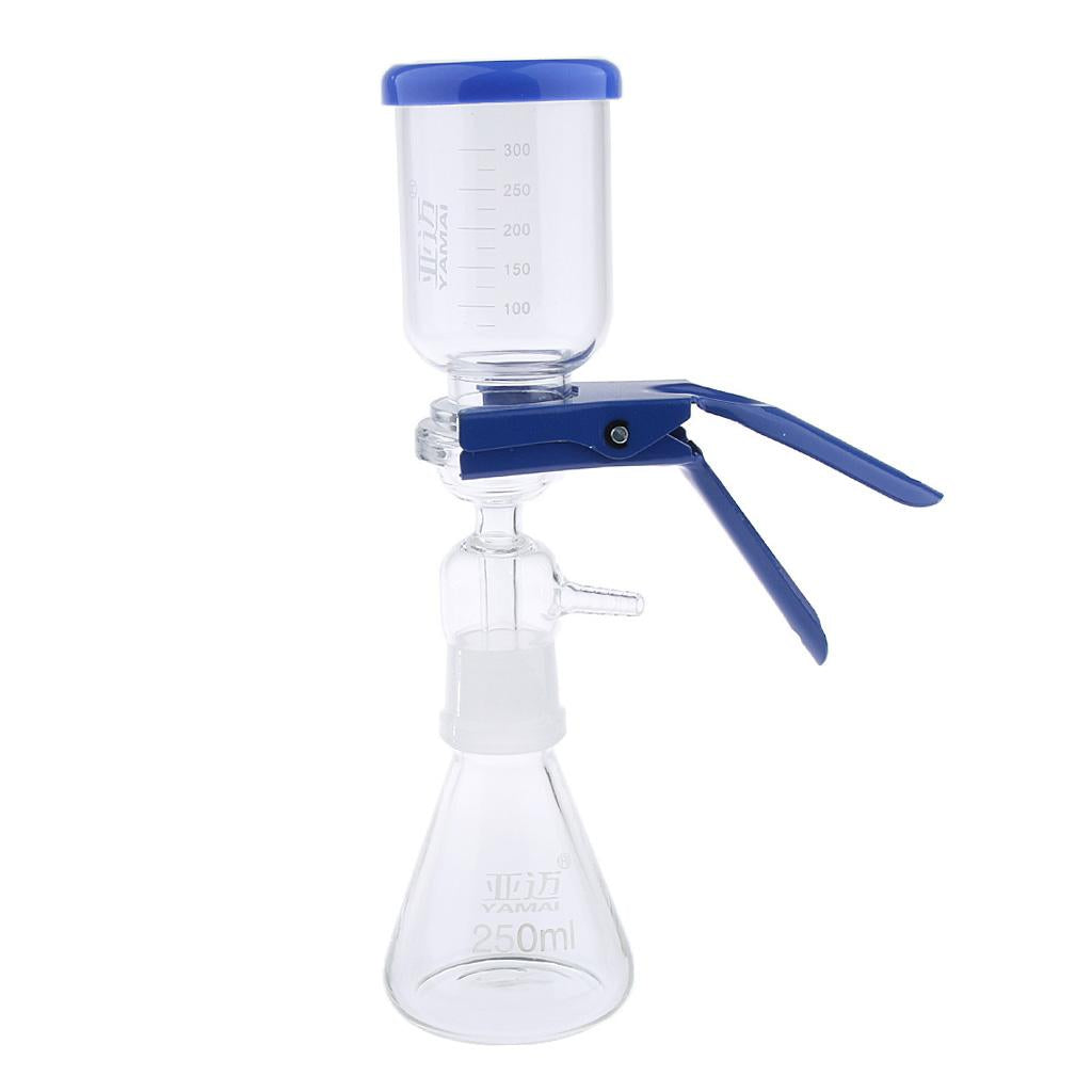 250ml Filtration Apparatus Vacuum Lab Filtering Unit with Funnel and Clamp