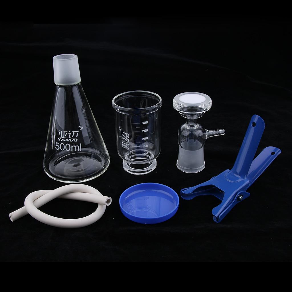 500ml Filtration Apparatus Vacuum Lab Filtering Unit with Funnel and Clamp
