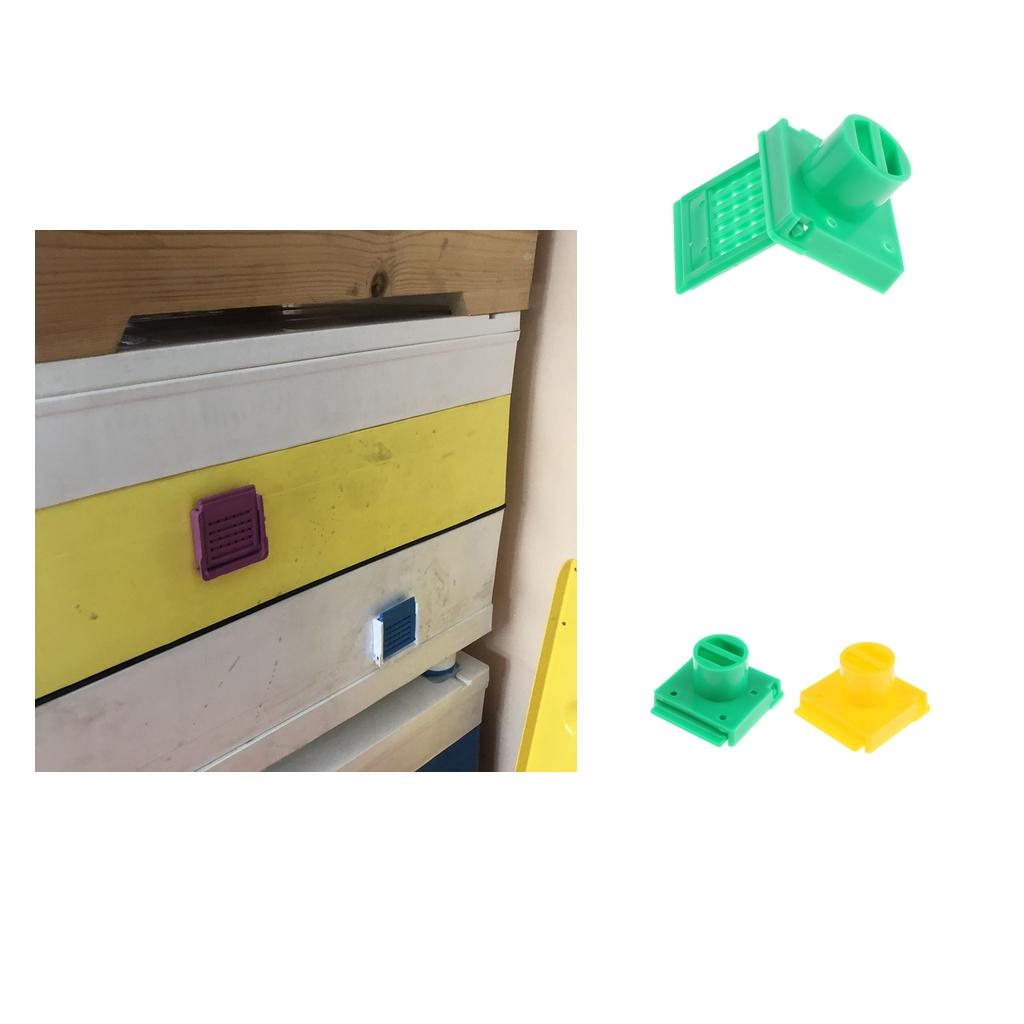 Bee Hive Entrance Reducer Vent Window Holes Bee Escape Travel Gates Green, can be installed on each layer of the beehive