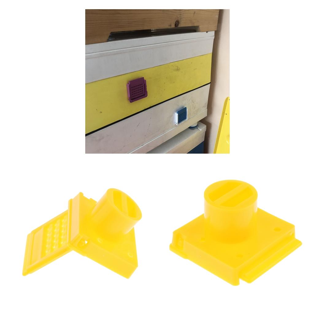 Bee Hive Entrance Reducer Vent Window Holes Bee Escape Travel Gates Yellow, can be installed on each layer of the beehive