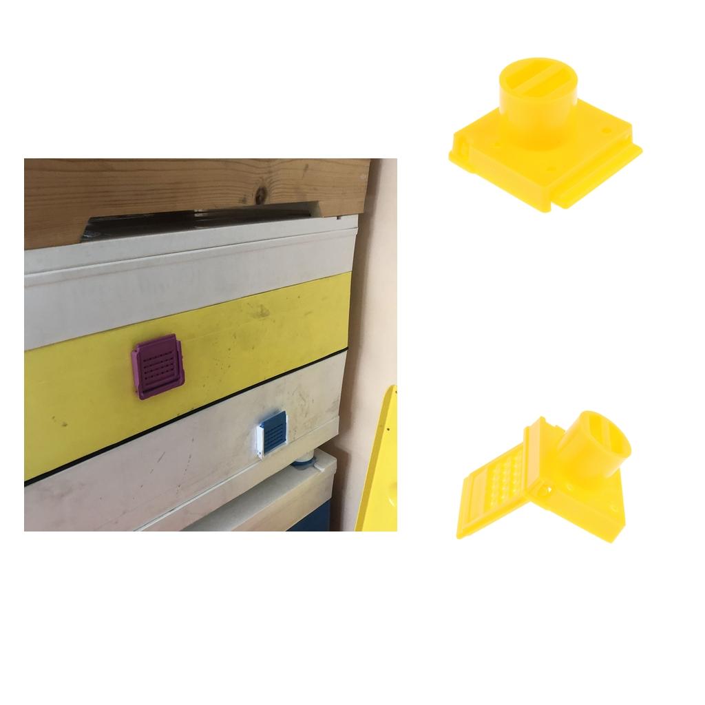 Bee Hive Entrance Reducer Vent Window Holes Bee Escape Travel Gates Yellow, can be installed on each layer of the beehive