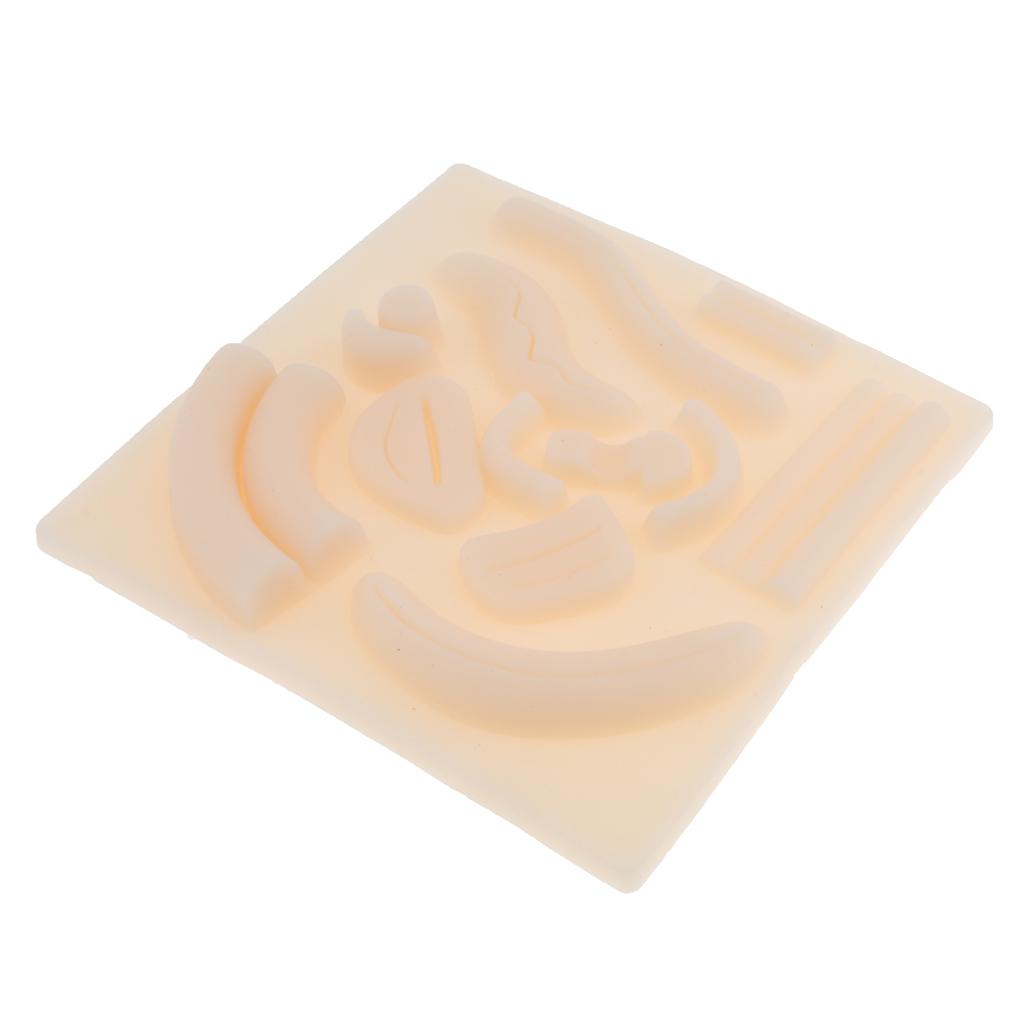 Suture Training Practice Simulation Human Skin Model Pad with Wound