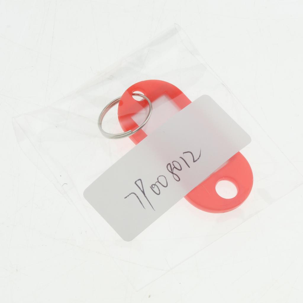 Red Plastic Key Tags Lockout Tag Key Rings ID Name Card Label