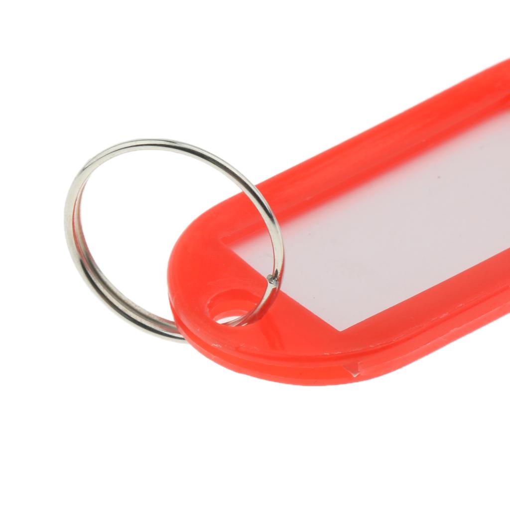 Red Plastic Key Tags Lockout Tag Key Rings ID Name Card Label