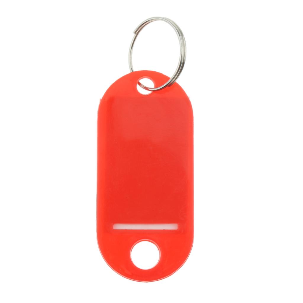 Red Plastic Key Tags Lockout Tag Key Rings ID Name Card Label
