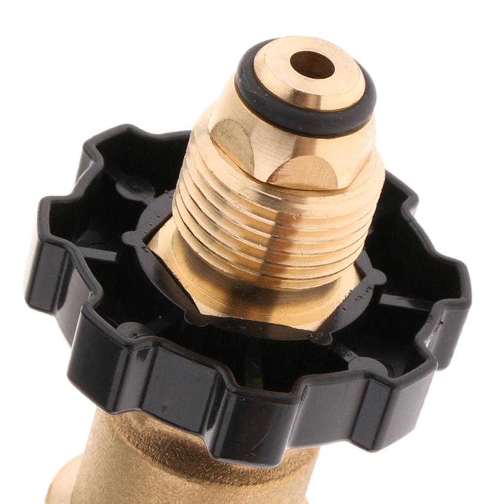 Propane Gas Tank Adapter Universal Converts POL Service Valve To QCC1 Wrench