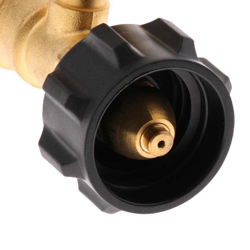Propane Tank Adapter Convert QCC1 Fitting Brass with Gas Gauge