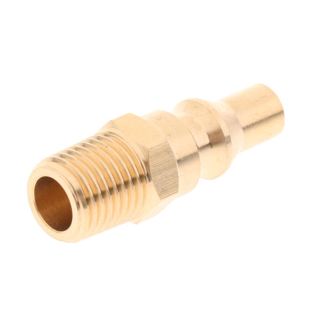 Brass 1/4" Propane Gas Quick Connector Adapter Hose Quick Disconnect Fitting