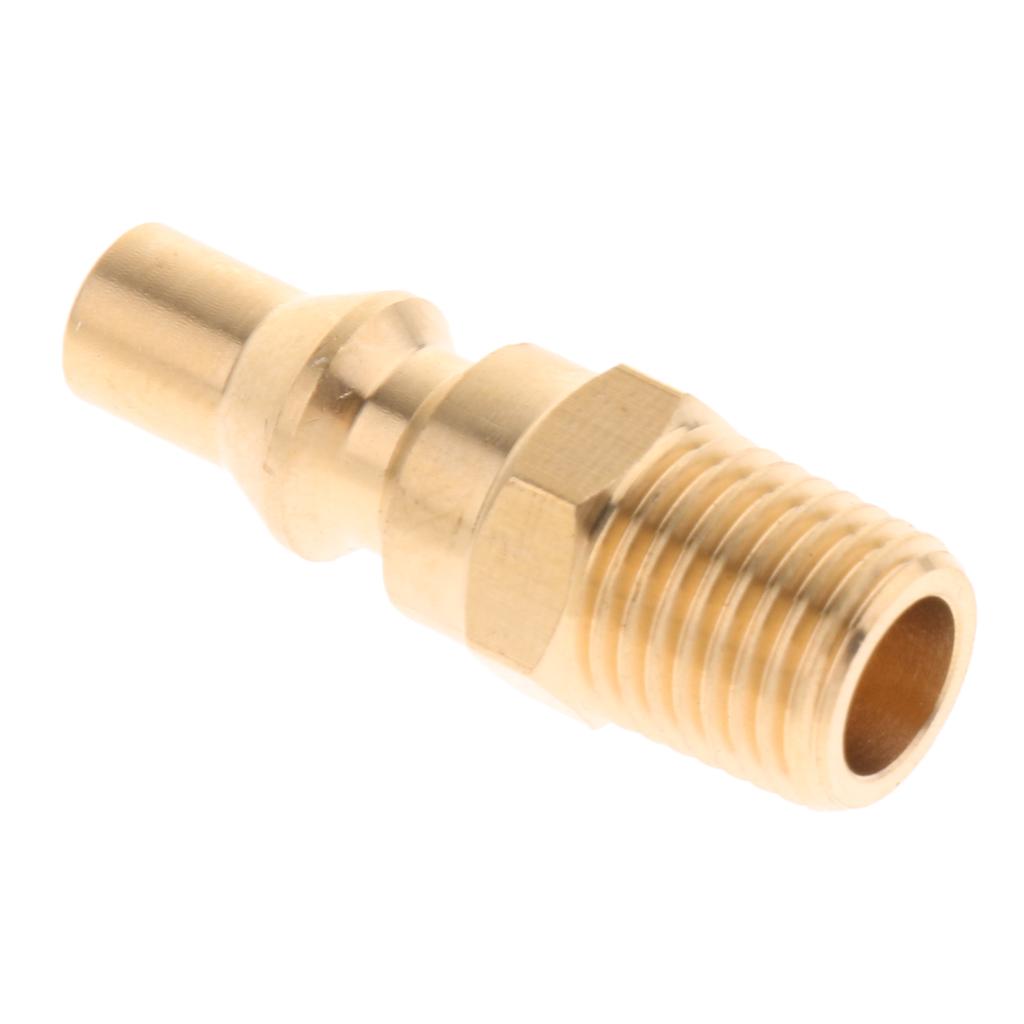Brass 1/4" Propane Gas Quick Connector Adapter Hose Quick Disconnect Fitting