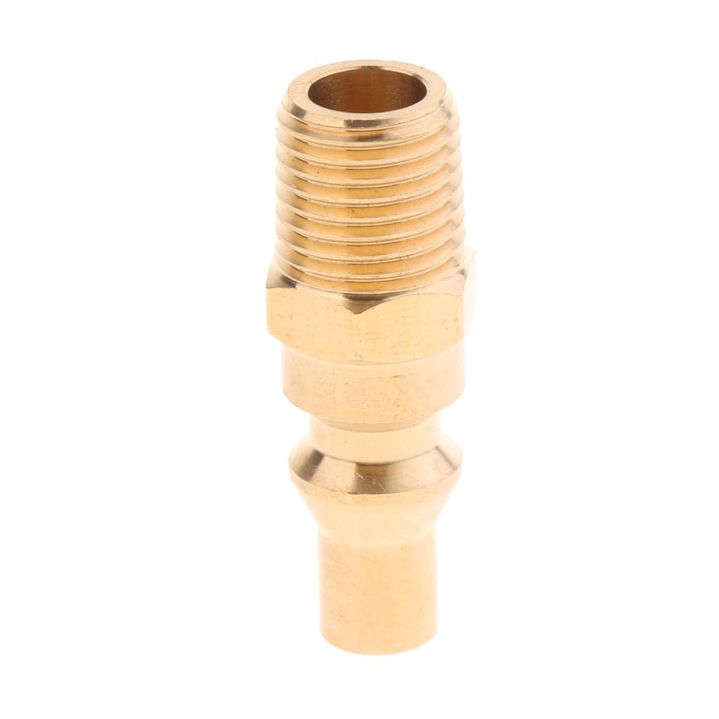 Brass 1/4" Propane Gas Quick Connector Adapter Hose Quick Disconnect Fitting