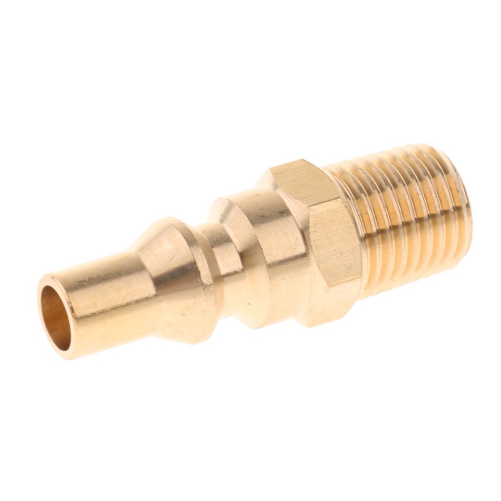 Brass 1/4" Propane Gas Quick Connector Adapter Hose Quick Disconnect Fitting