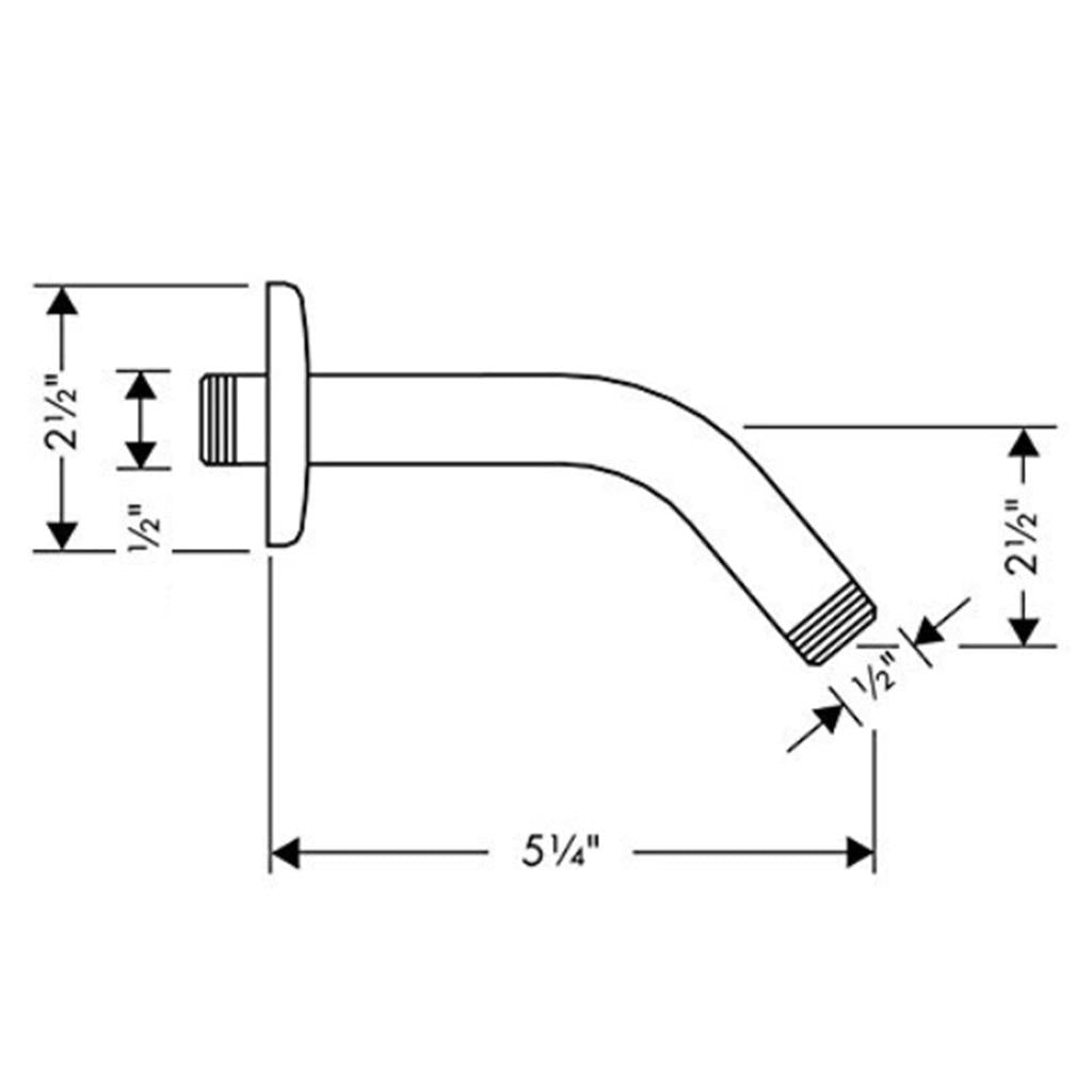 Shower Head Extension Shower Extender Tube Arm Rain Shower Head with Flange