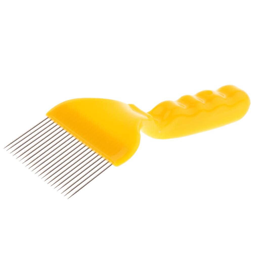 Stainless Steel Uncapping Fork, Bee Keeping Tool, Yellow
