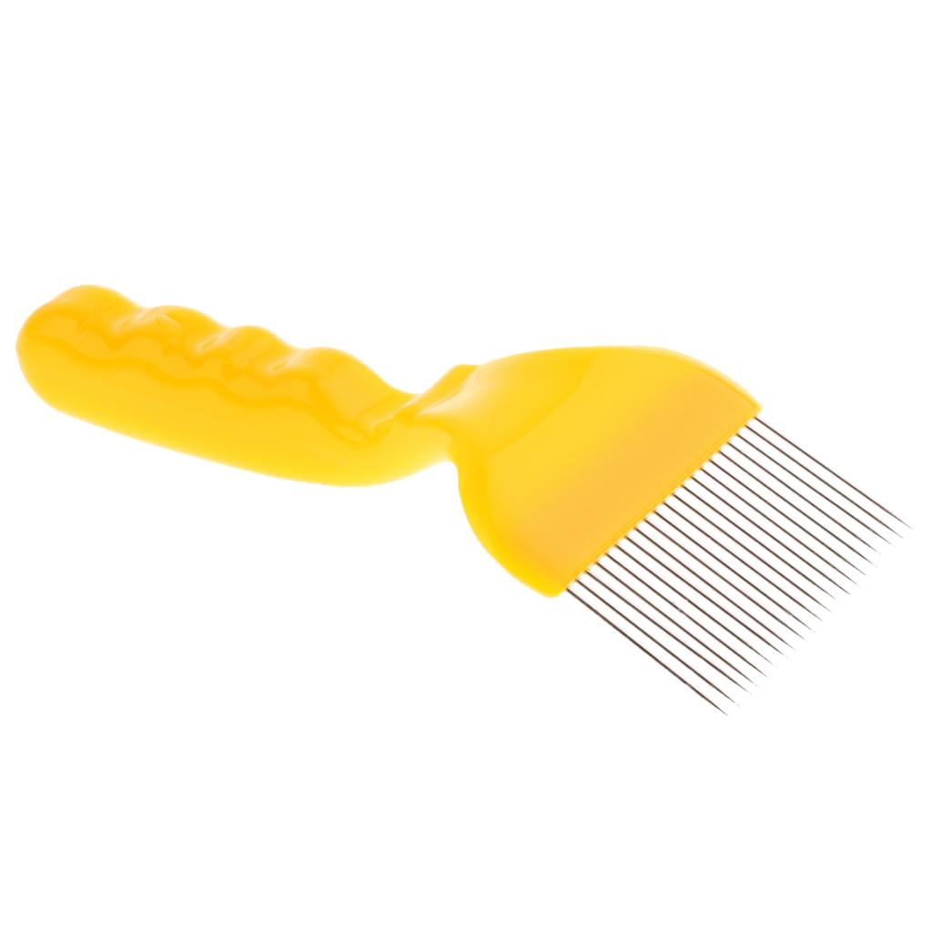 Stainless Steel Uncapping Fork, Bee Keeping Tool, Yellow