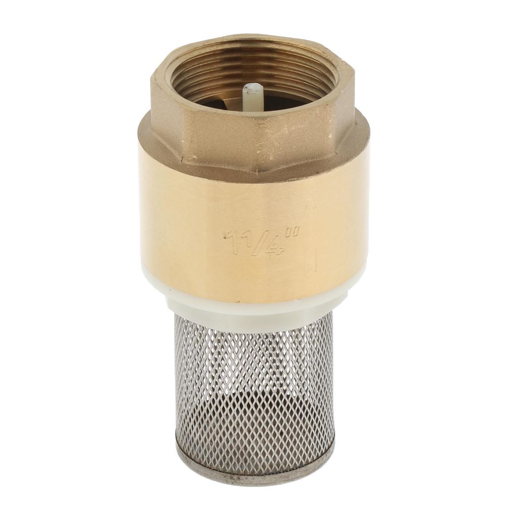 Brass Foot Valve Mesh Check Valve with Strainer Filter DN32