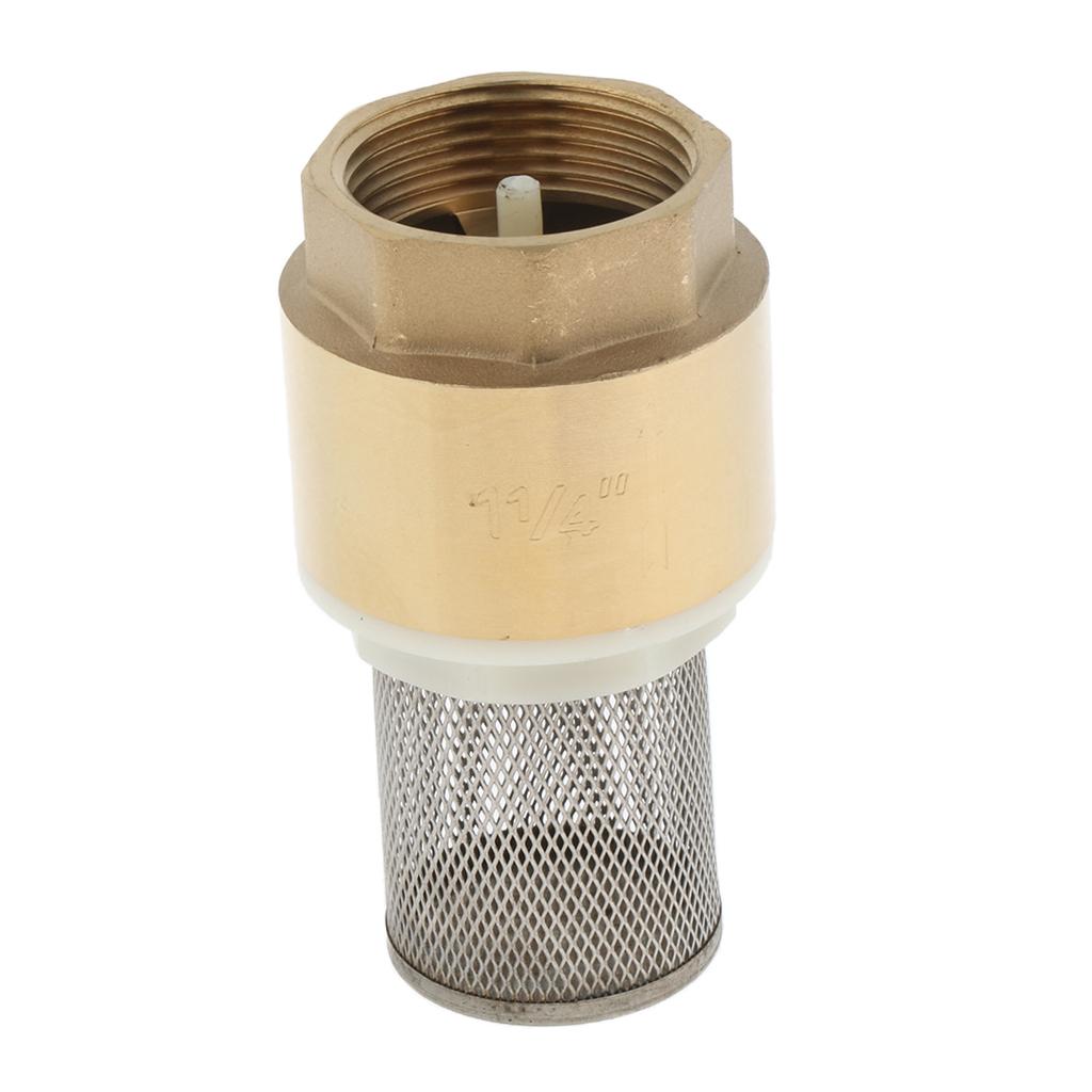 Brass Foot Valve Mesh Check Valve with Strainer Filter DN32