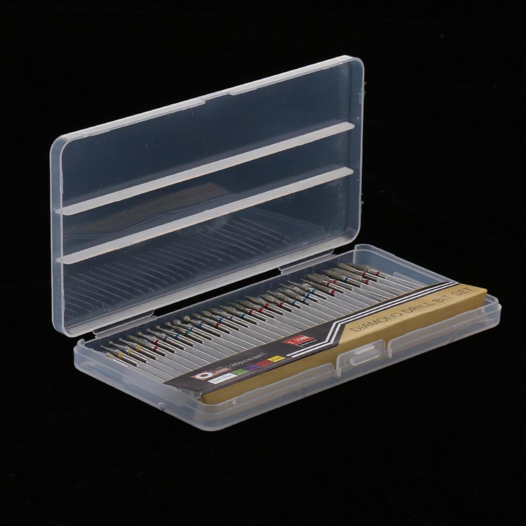 30 Pcs Diamond Nail Drill Bit Set Grinding Head Electric Manicure Machine A