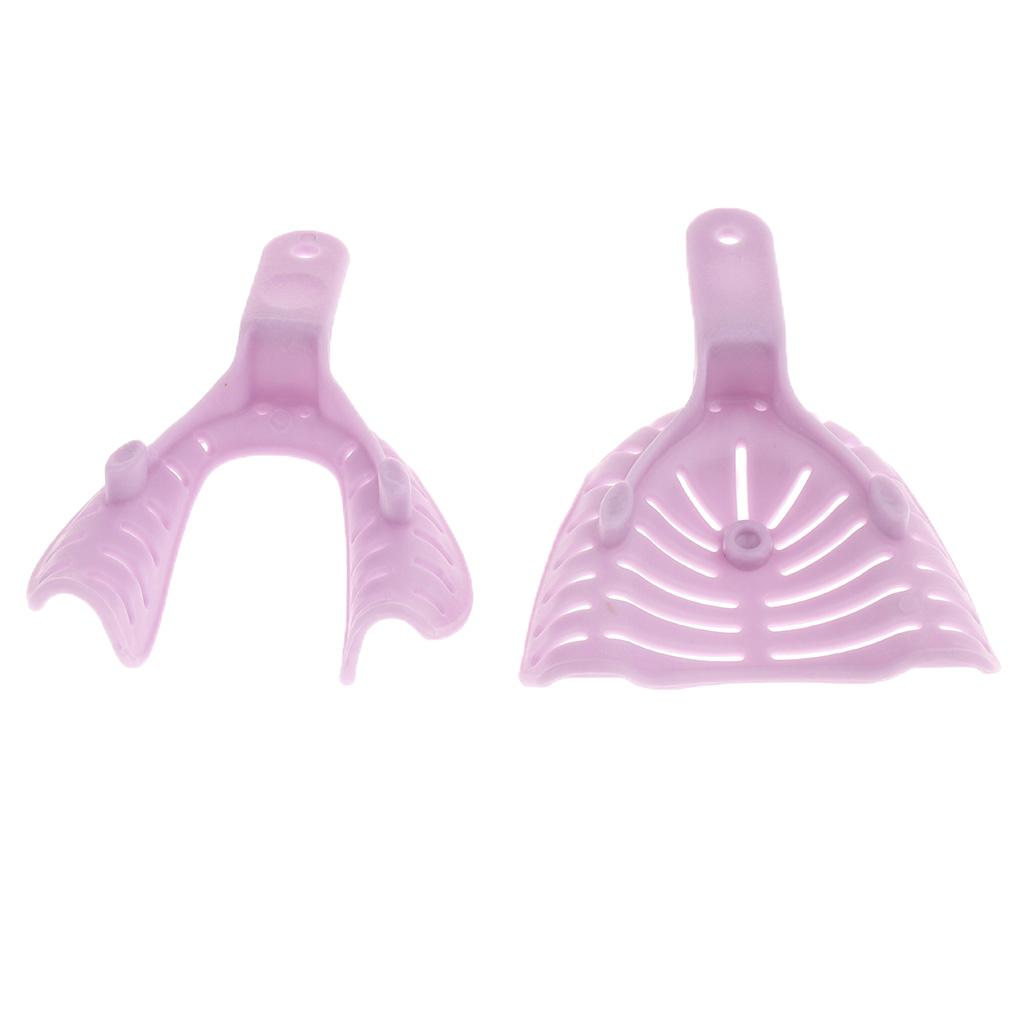 6PCS Plastic-Steel Dental Impression Trays Denture Model Materials