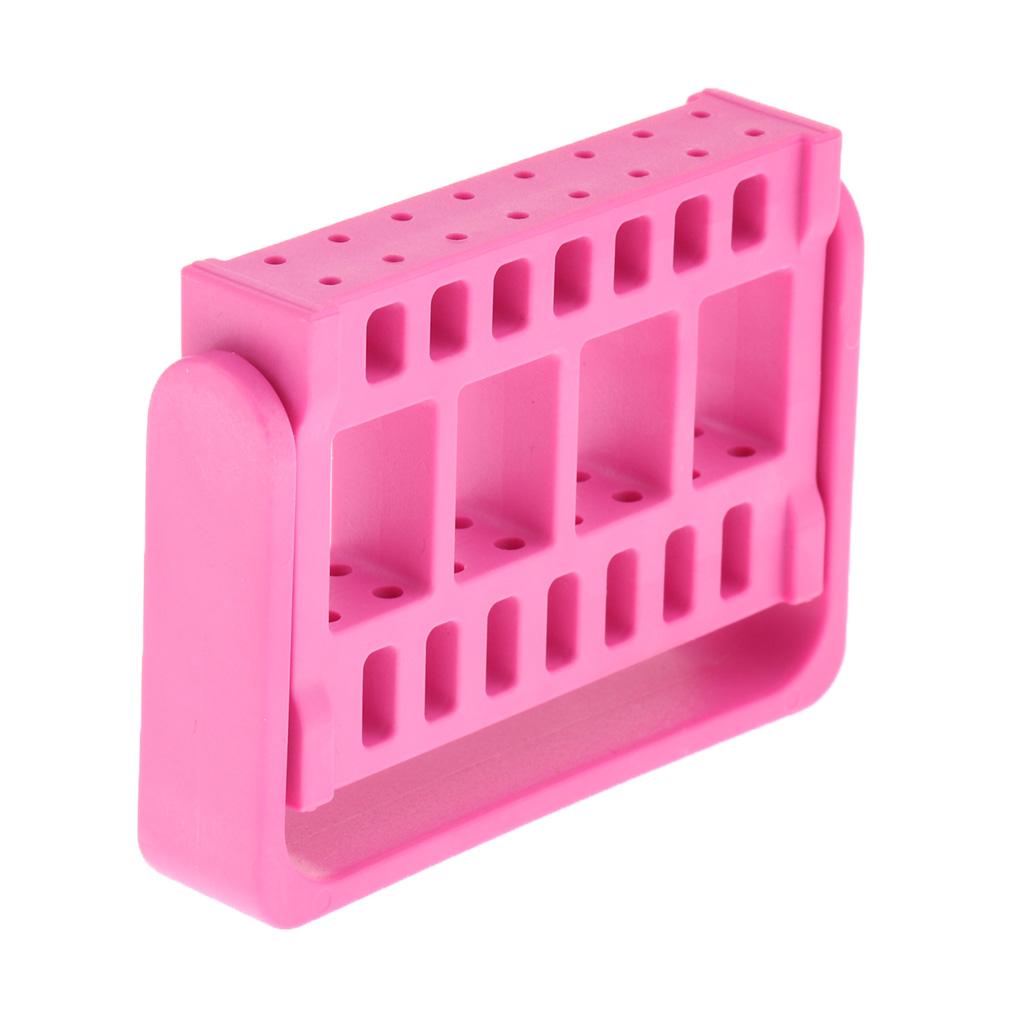Dental Autoclave 16 Holes Endo Files Holder Stand Disinfection Box Rose Red
