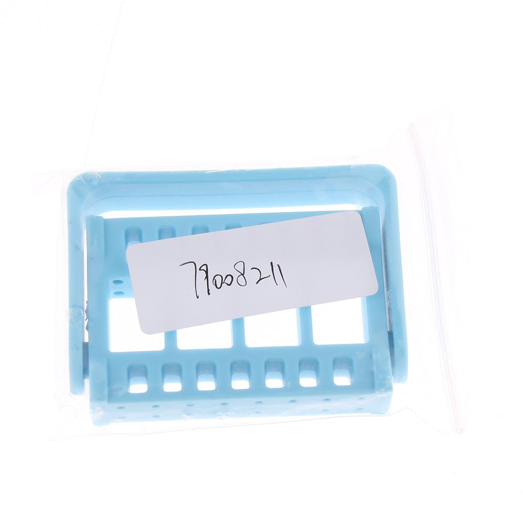Dental Autoclave 16 Holes Endo Files Holder Stand Disinfection Box Light Blue