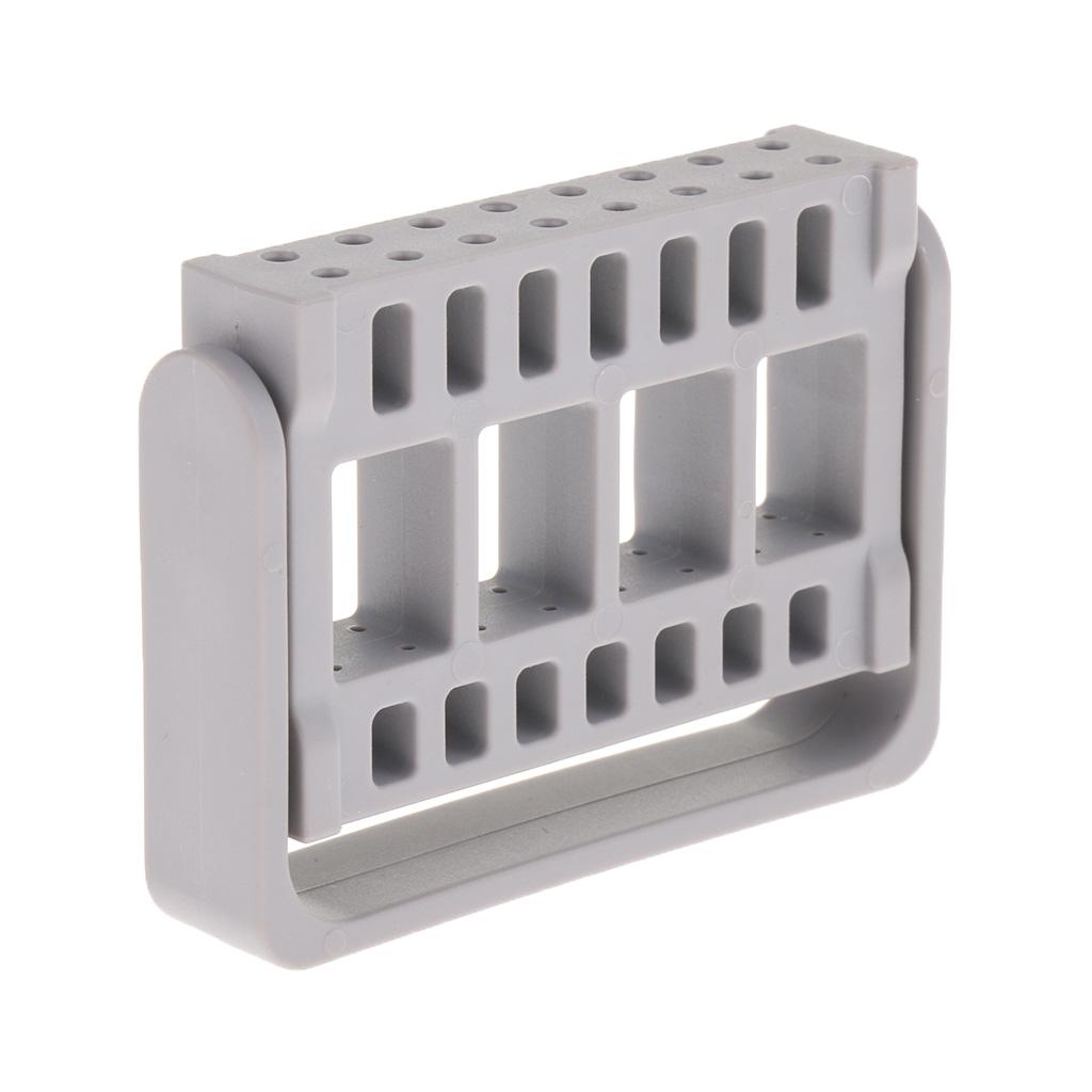 Dental Autoclave 16 Holes Endo Files Holder Stand Disinfection Box Grey