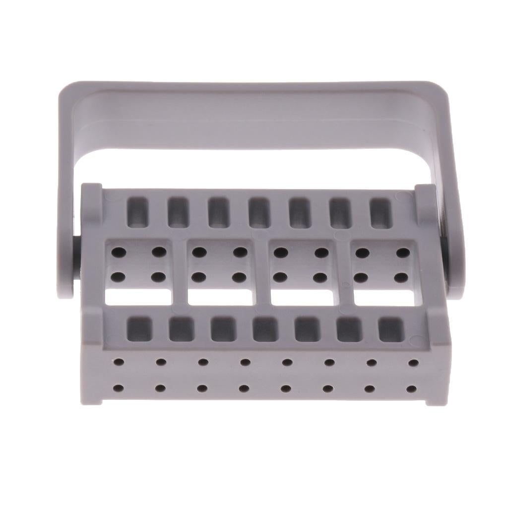 Dental Autoclave 16 Holes Endo Files Holder Stand Disinfection Box Grey